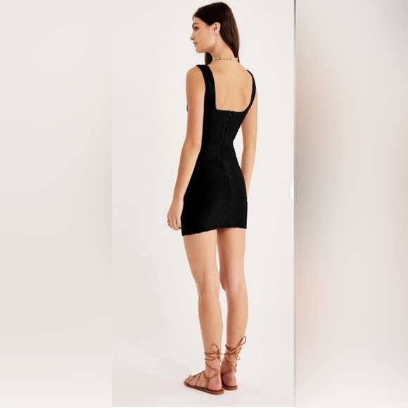 NWT RUMER the label Rosa Square Neck Dress In Black size Medium Cut out - Picture 2 of 8